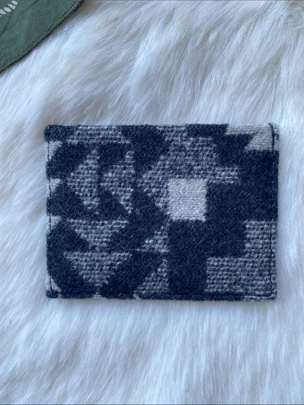 Pendleton Embossed Black Leather Card Holder